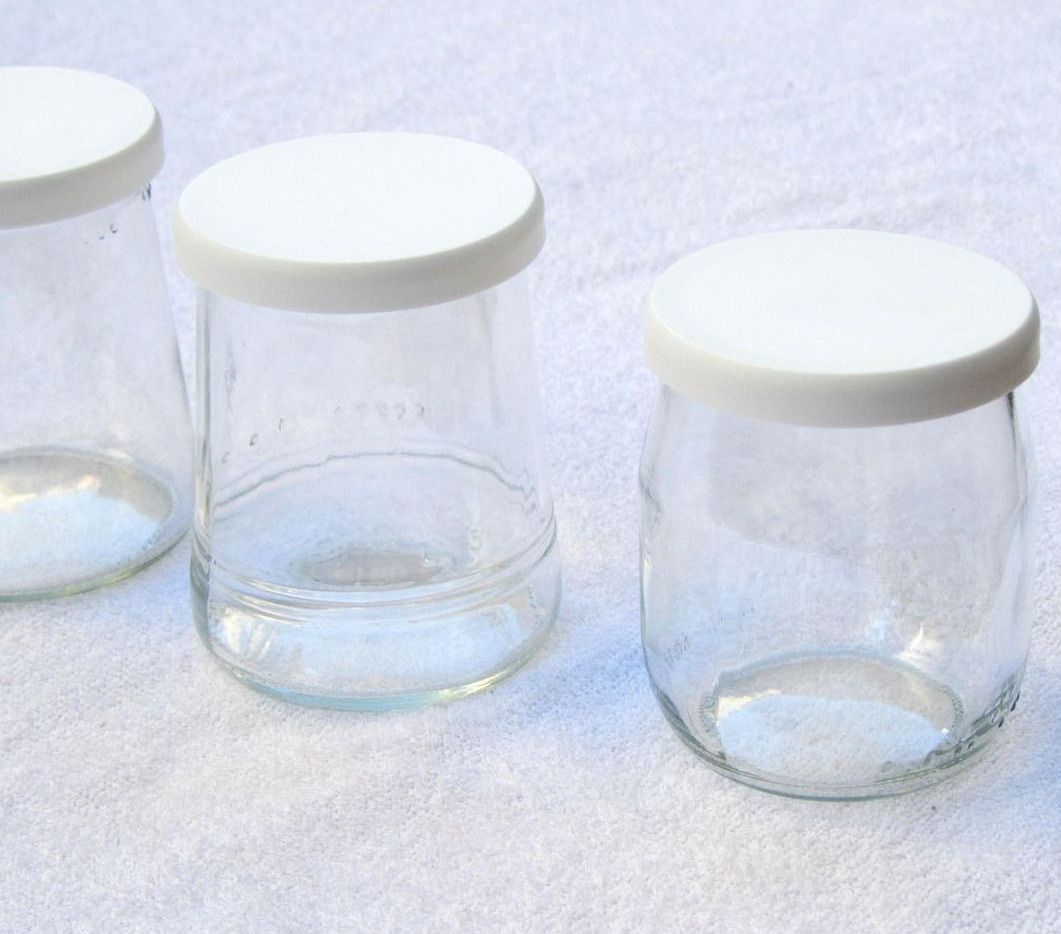 Capuline - COUVERCLES pour pots de yaourt en verre, type La Laitière